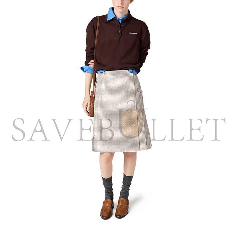 MIU MIU WOOL KNIT POLO SHIRT MML934